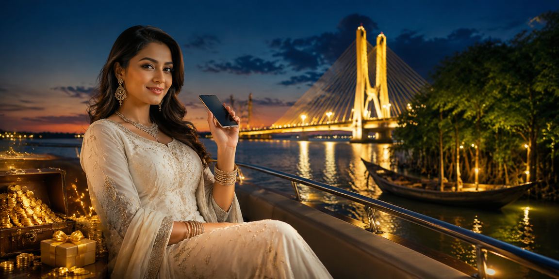 বাংলাদেশের সুন্দরবনের প্রাকৃতিক পরিবেশে নগদ লেনদেনের ছবি